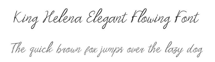 King Helena Elegant Flowing Font by GraphicSauce — Decorative Font