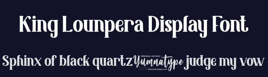 King Lounpera Display Font by Yumna Type — Display Font — thumbnail 2