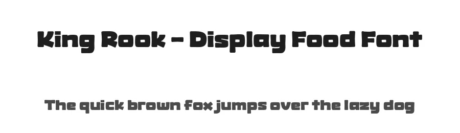 King Rook – Display Food Font by productype — Decorative Font