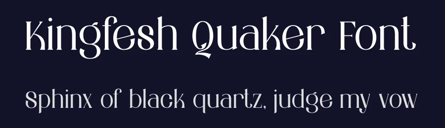 Kingfesh Quaker Font by Rismatype — Display Font — thumbnail 2
