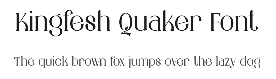 Kingfesh Quaker Font by Rismatype — Display Font