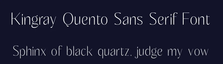 Kingray Quento Sans Serif Font by timelesstype.co — Display Font — thumbnail 2