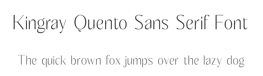 Kingray Quento Sans Serif Font by timelesstype.co — Display Font