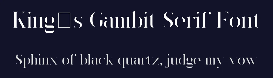 King’s Gambit Serif Font by Matthew Welch — Decorative Font — thumbnail 2
