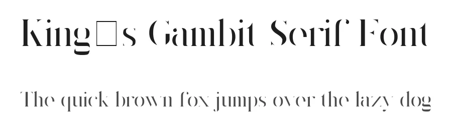 King’s Gambit Serif Font by Matthew Welch — Decorative Font