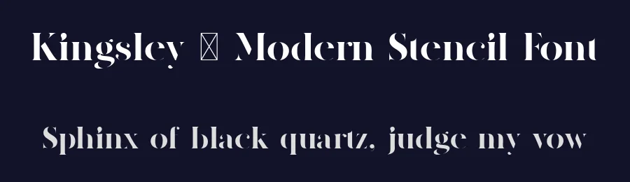 Kingsley – Modern Stencil Font by 177Studio — Sans Serif Font — thumbnail 2