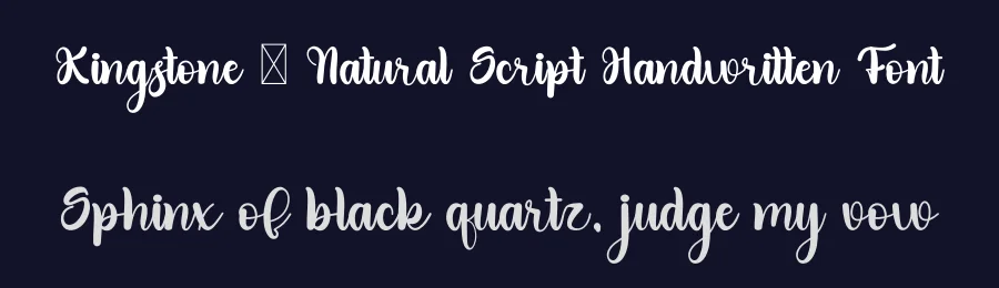 Kingstone – Natural Script Handwritten Font by freshtypeink — Script Handwritten Font — thumbnail 2