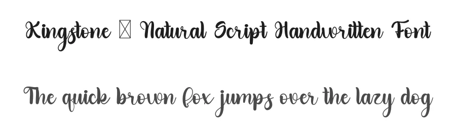 Kingstone – Natural Script Handwritten Font by freshtypeink — Script Handwritten Font