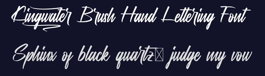 Kingwater Brush Hand Lettering Font by nihstudio — Script Handwritten Font — thumbnail 2