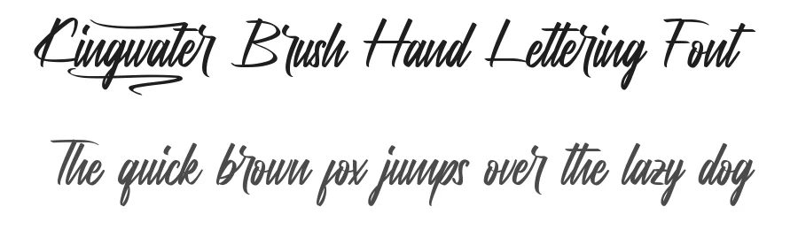 Kingwater Brush Hand Lettering Font by nihstudio — Script Handwritten Font