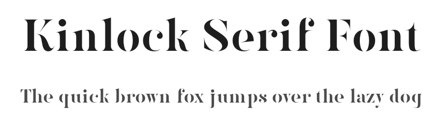 Kinlock Serif Font by Surplus Type Co — Serif Font