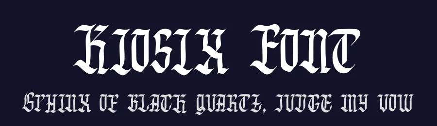 Kiosix Font by Denustudios — Blackletter Font — thumbnail 2