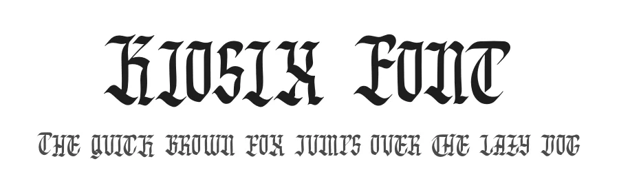Kiosix Font by Denustudios — Blackletter Font