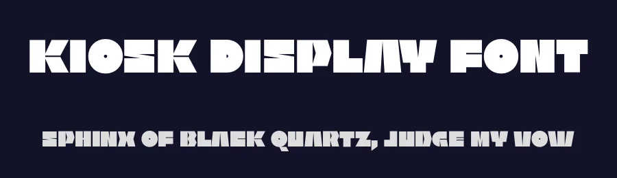 Kiosk Display Font by Nguyen Gobber — Display Font — thumbnail 2