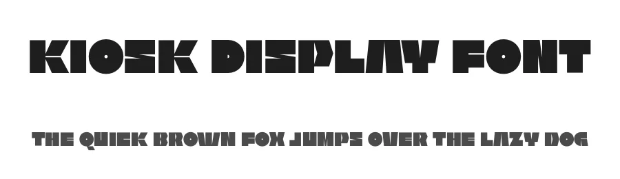 Kiosk Display Font by Nguyen Gobber β Display Font