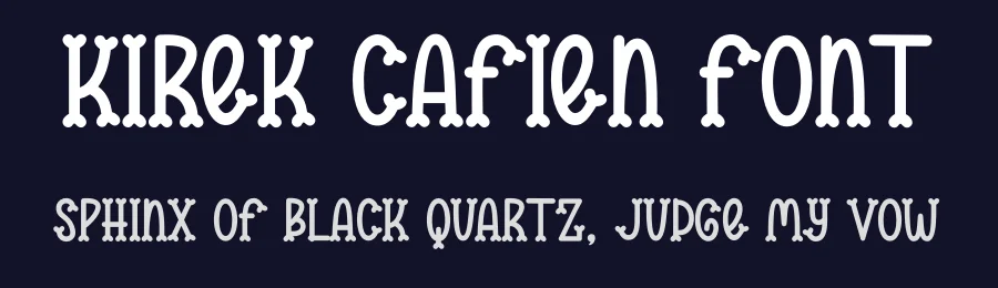 Kirek Cafien Font by onotypefont — Display Font — thumbnail 2