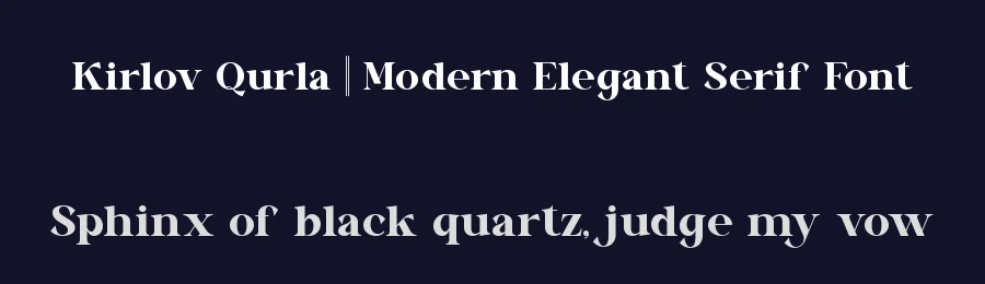 Kirlov Qurla || Modern Elegant Serif Font by ErmediaStudio — Display Font — thumbnail 2