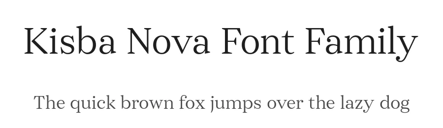 Kisba Nova Font Family by Identity Letters — Serif Font