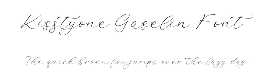 Kisstyone Gaselin Font by letterfabric — Script Handwritten Font