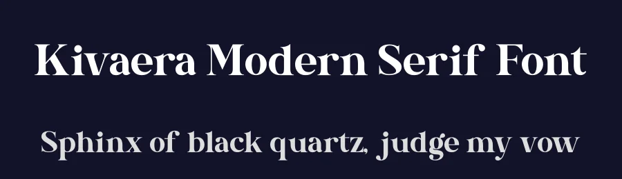 Kivaera Modern Serif Font by Storytype — Decorative Font — thumbnail 2