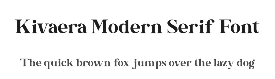 Kivaera Modern Serif Font by Storytype — Decorative Font