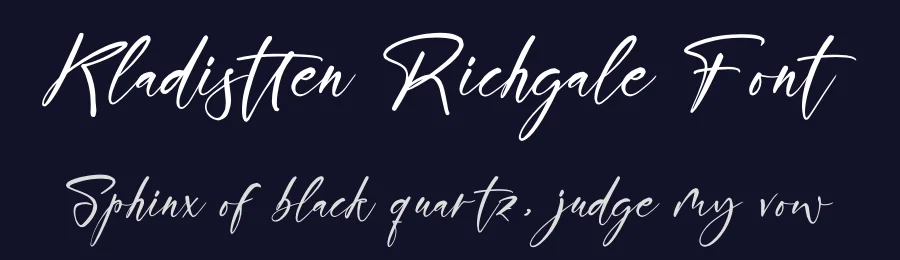 Kladistten Richgale Font by glorytype — Script Handwritten Font — thumbnail 2
