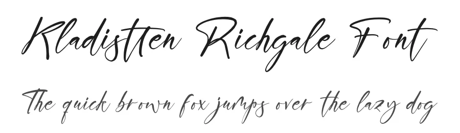 Kladistten Richgale Font by glorytype — Script Handwritten Font
