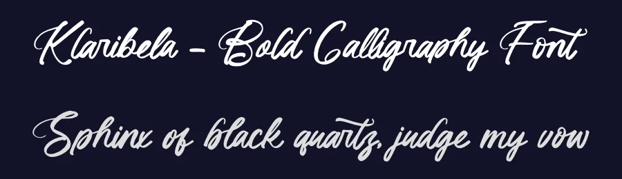 Klaribela – Bold Calligraphy Font by letterenastudios — Script Handwritten Font — thumbnail 2