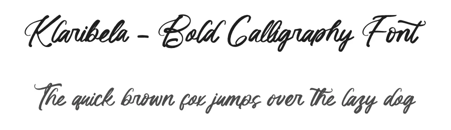 Klaribela – Bold Calligraphy Font by letterenastudios — Script Handwritten Font