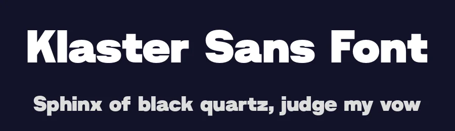 Klaster Sans Font by Kobuzan — Sans Serif Font — thumbnail 2
