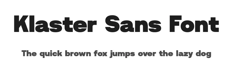 Klaster Sans Font by Kobuzan — Sans Serif Font