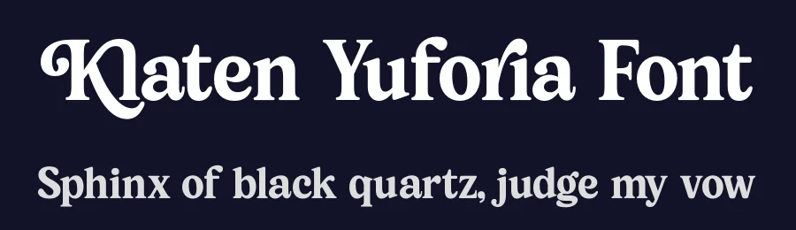Klaten Yuforia Font by timelesstype.co — Display Font — thumbnail 2