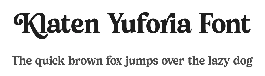 Klaten Yuforia Font by timelesstype.co — Display Font