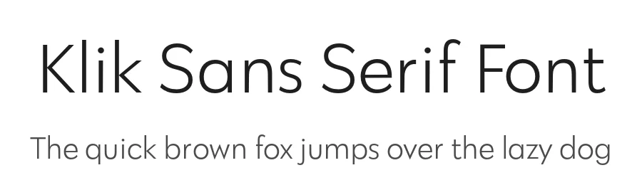 Klik Sans Serif Font by Fenotype — Sans Serif Font