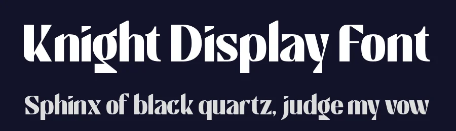 Knight Display Font by roomspace.cl — Display Font — thumbnail 2