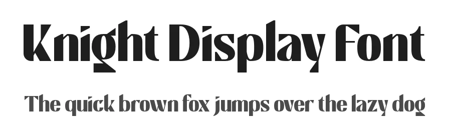 Knight Display Font by roomspace.cl — Display Font