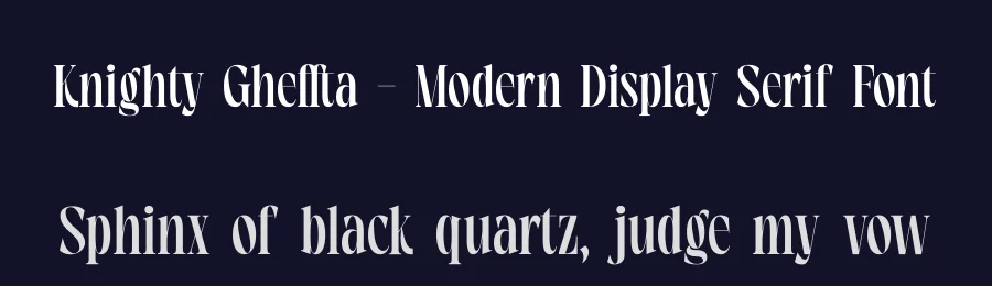 Knighty Gheffta – Modern Display Serif Font by timelesstype.co — Display Font — thumbnail 2