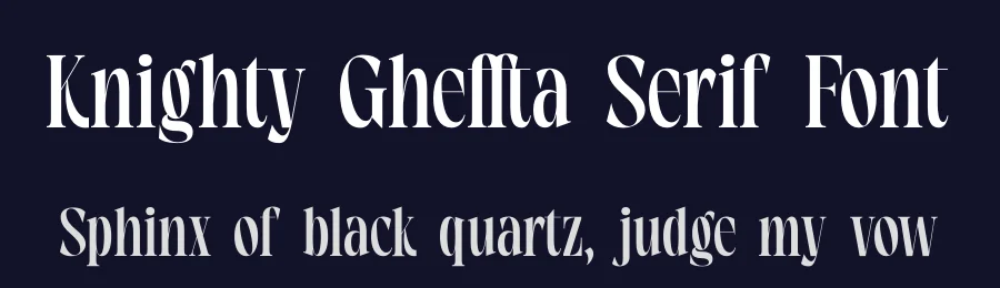 Knighty Gheffta Serif Font by timelesstype.co — Serif Font — thumbnail 2