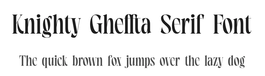 Knighty Gheffta Serif Font by timelesstype.co — Serif Font