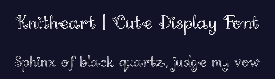 Knitheart | Cute Display Font by letterhanna — Display Font — thumbnail 2