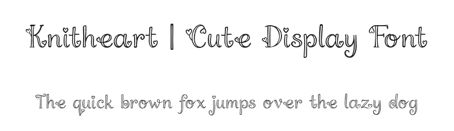 Knitheart | Cute Display Font by letterhanna — Display Font