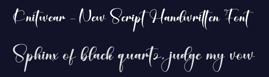Knitwear – New Script Handwritten Font by creativeletter — Script Handwritten Font — thumbnail 2