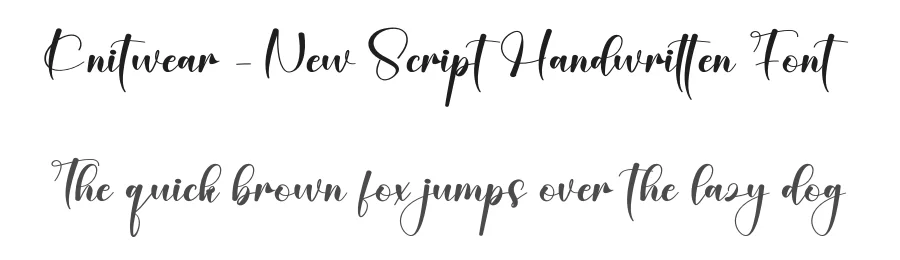 Knitwear – New Script Handwritten Font by creativeletter — Script Handwritten Font