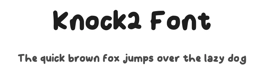 Knock2 Font by oreovocado — Display Font