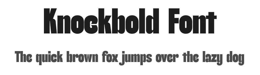 Knockbold Font by portograph — Display Font