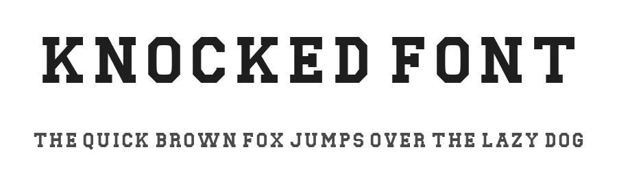 Knocked Font by Crump Hand — Slab Serif Font