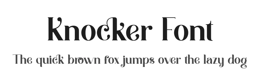 Knocker Font by BearyType β Serif Font