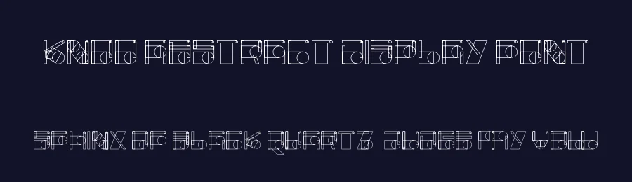 knoo Abstract Display Font by ffeeaarr — Display Font — thumbnail 2