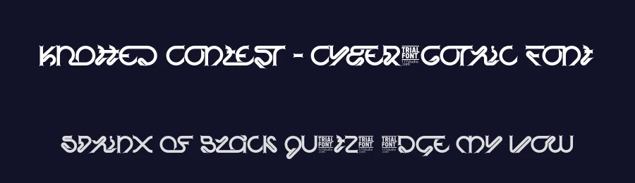 Knotted Contest – Cyber-Gothic Font by 177Studio — Display Font — thumbnail 2