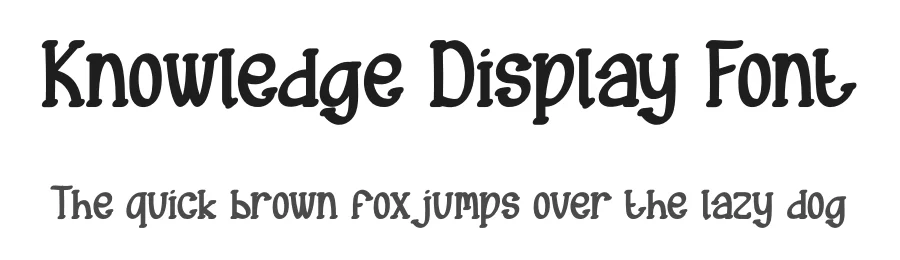 Knowledge Display Font by andikastudio — Display Font